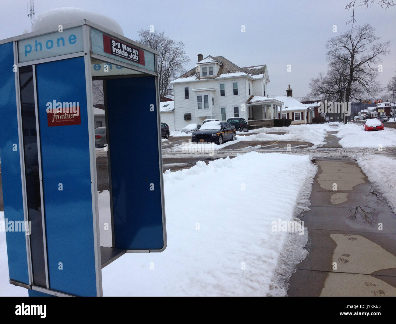 9 11 Was an Inside Job Telephone Booth (25033519113) Stock Photo