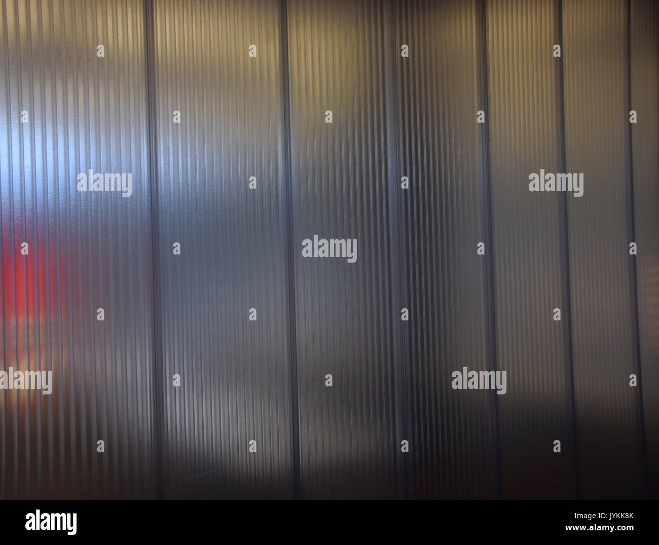 clear plastic Partition wall with reflections, translucent wall