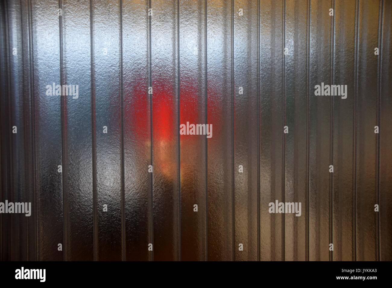 clear plastic Partition wall with reflections, translucent wall