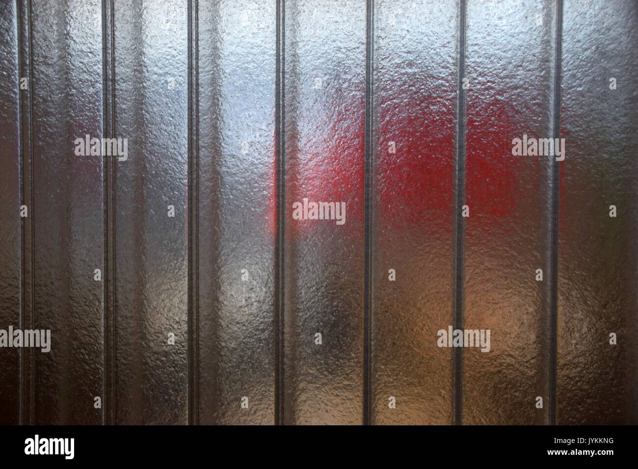 clear plastic Partition wall with reflections, translucent wall