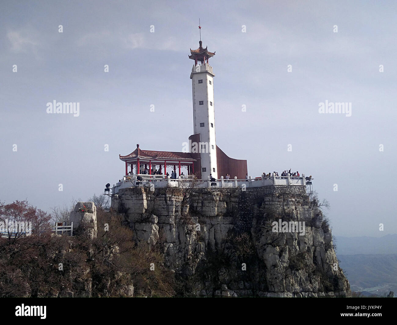 A pavilion at the top of Mount Langya in Hebei Stock Photo
