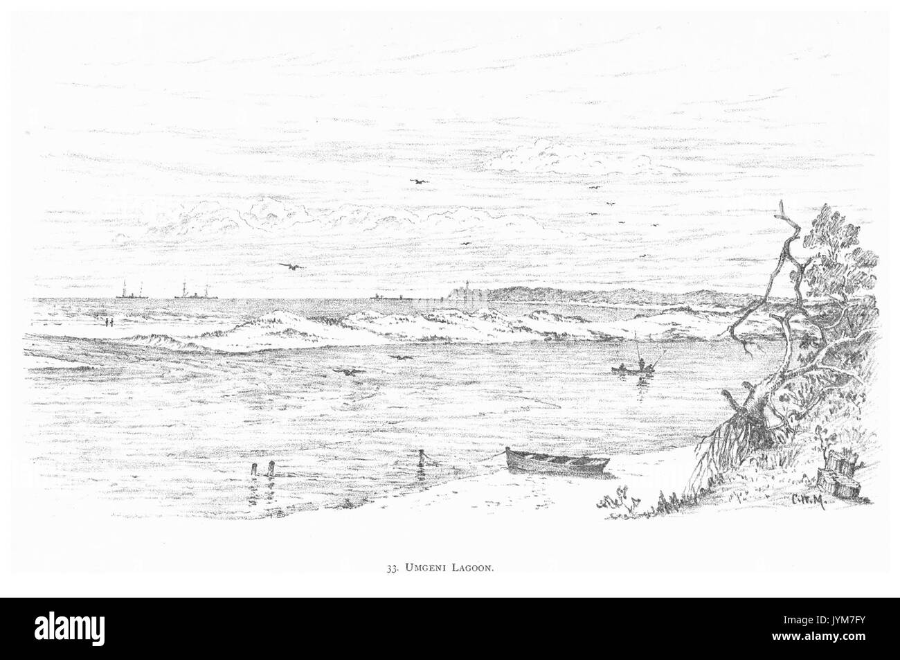 DURBAN (1891)137 Umgeni Lagoon Stock Photo