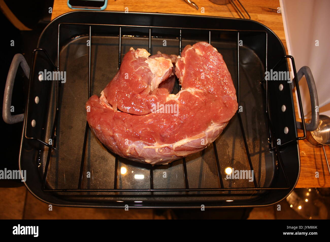 Oven tray to roast meat Stock Photo