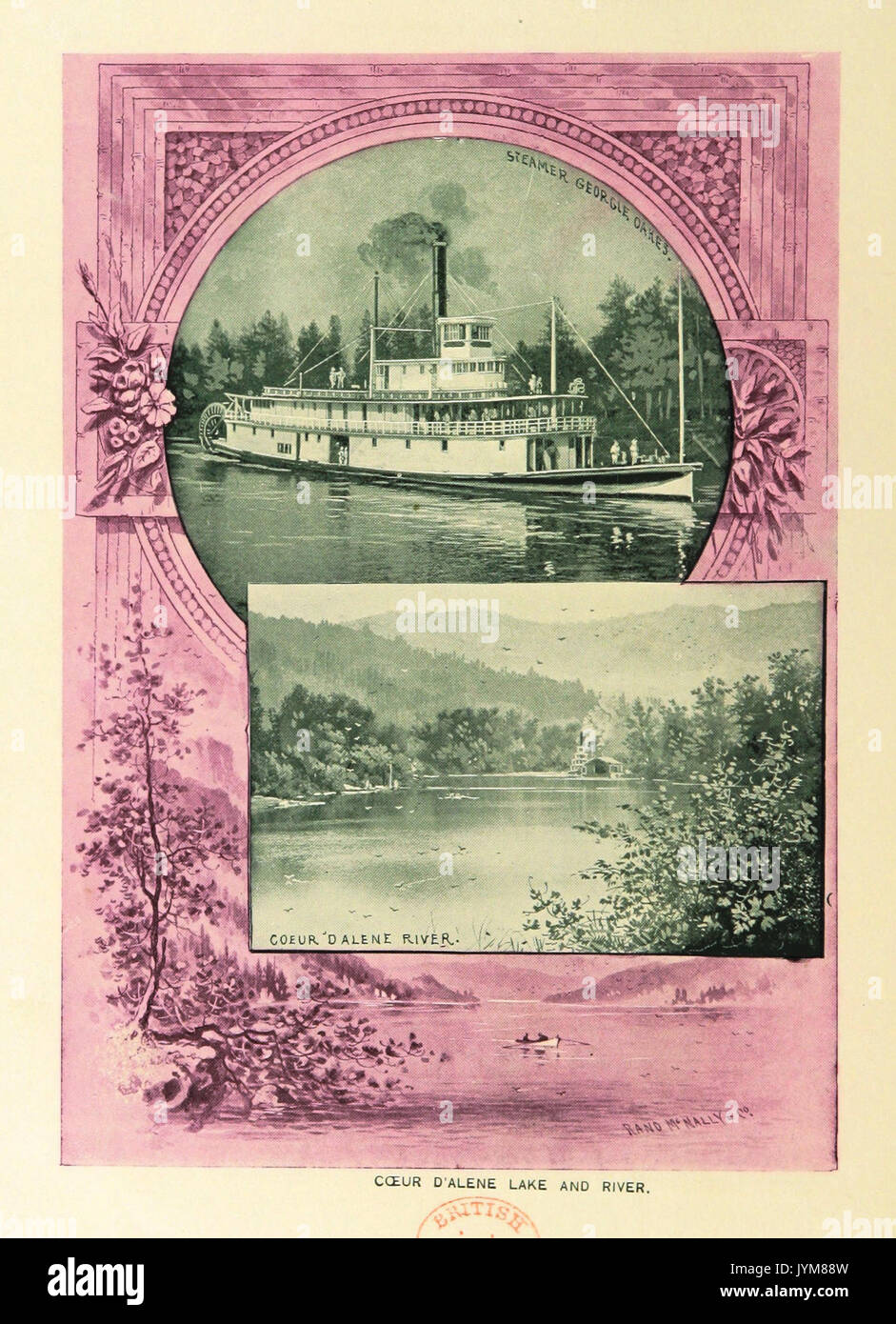 WHEELER1893 pg050 COEUR D'ALENE LAKE AND RIVER Stock Photo