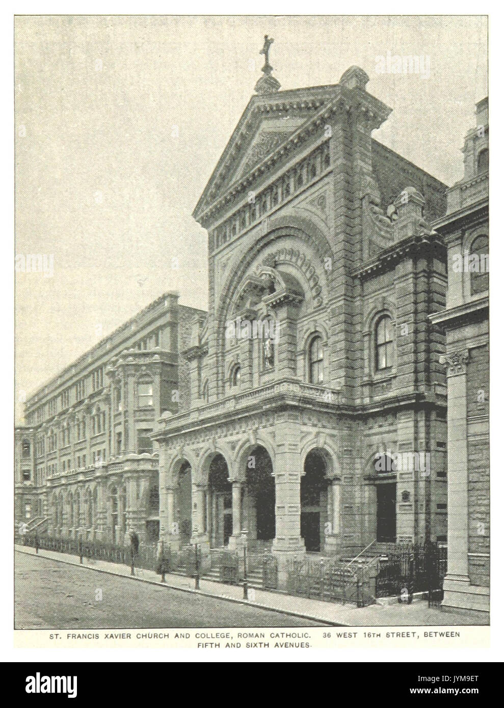 (King1893NYC) pg291 ST. FRANCIS XAVIER CHURCH AND COLLEGE. ROMAN CATHOLIC. 36 WEST 16TH STREET Stock Photo