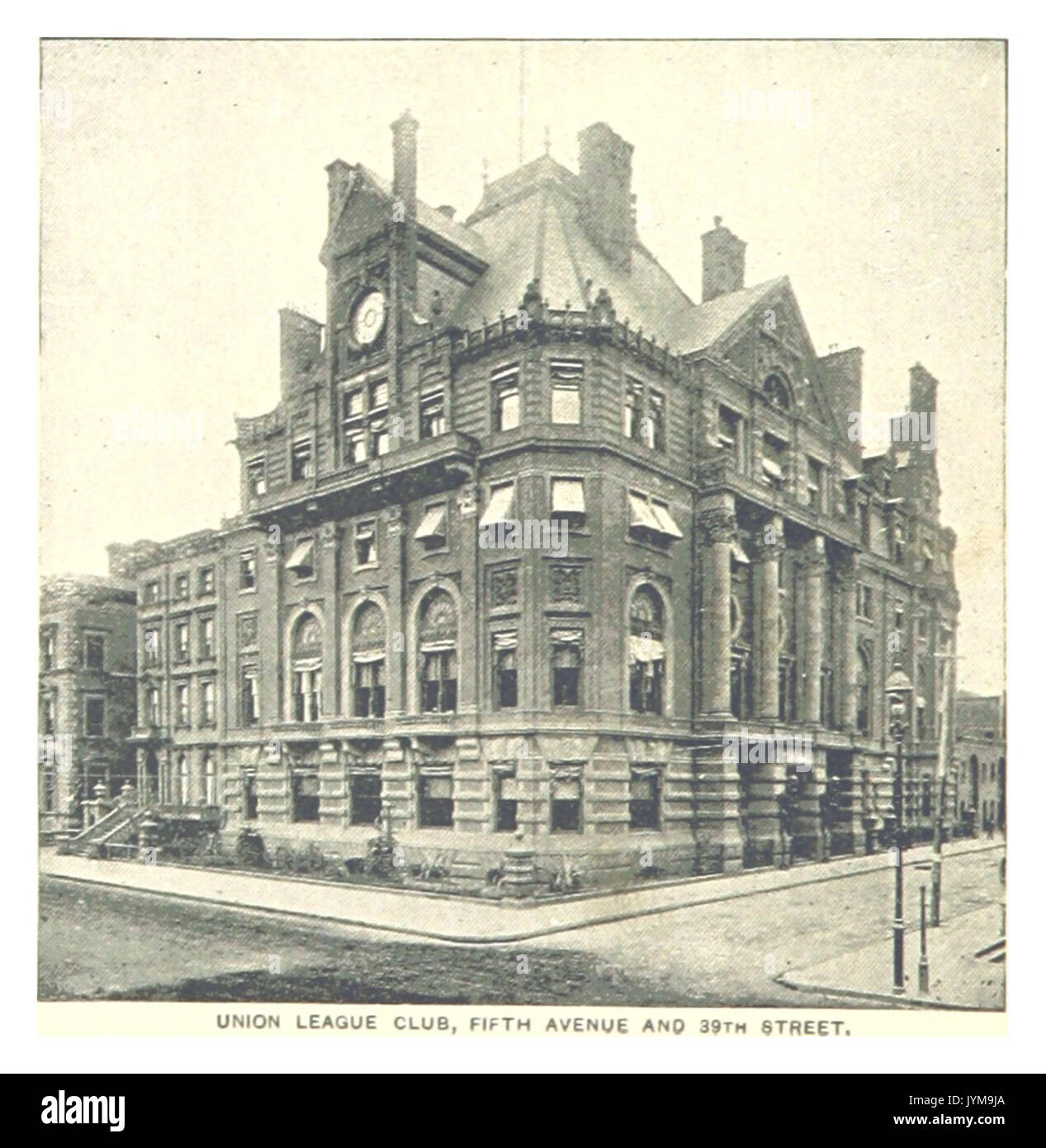 (King1893NYC) pg550 UNION LEAGUE CLUB, FIFTH AVENUE AND 39TH STREET Stock Photo