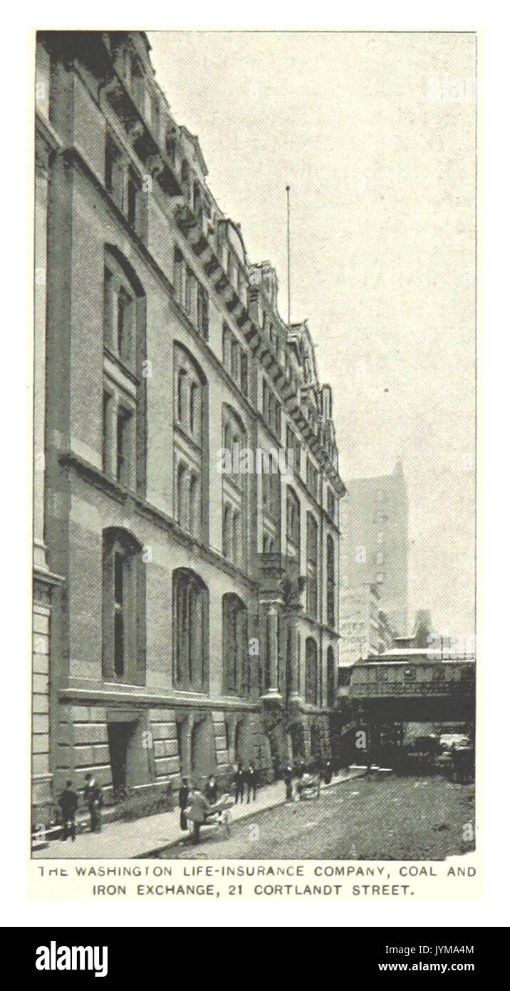 (King1893NYC) pg683 THE WASHINGTON LIFE INSURANCE COMPANY, COAL AND IRON EXCHANGE, 21 CORTLANDT STREET Stock Photo