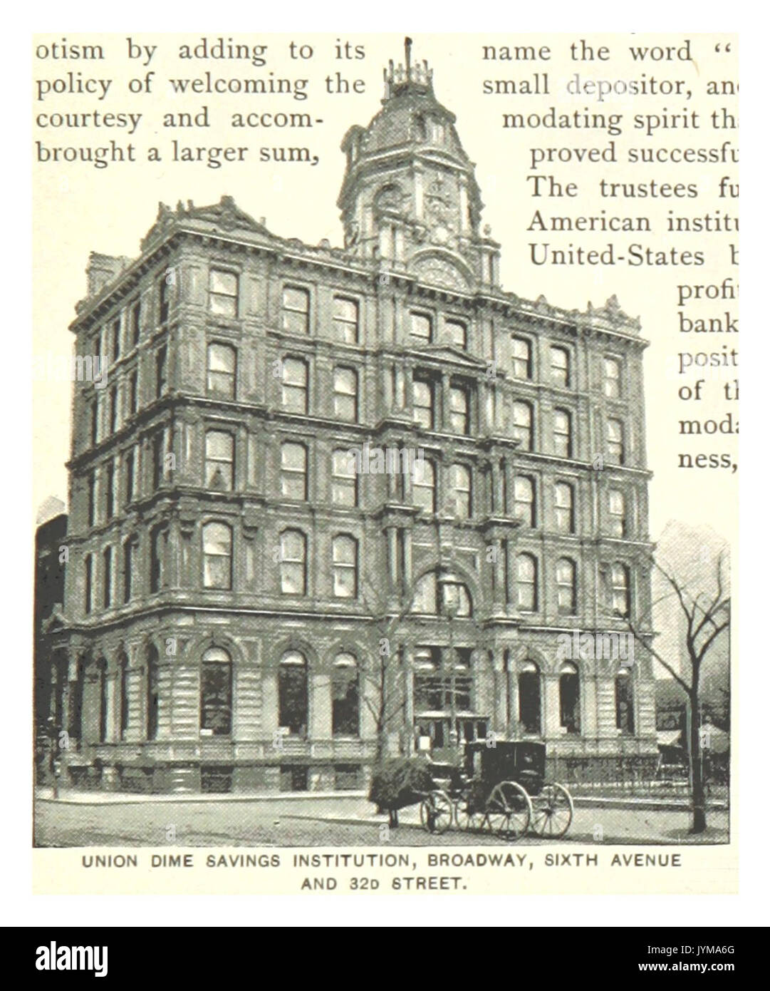 (King1893NYC) pg787 UNION DIME SAVINGS INSTITUTION,BROADWAY, SIXTH AVENUE AND 320 STREET Stock Photo