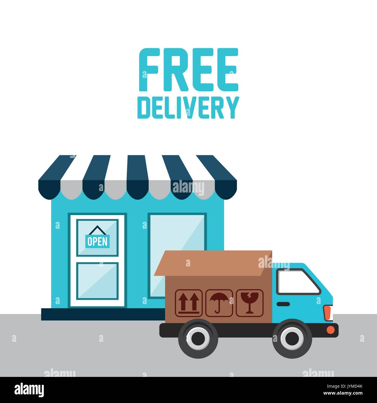 delivery service design Stock Vector Image & Art - Alamy