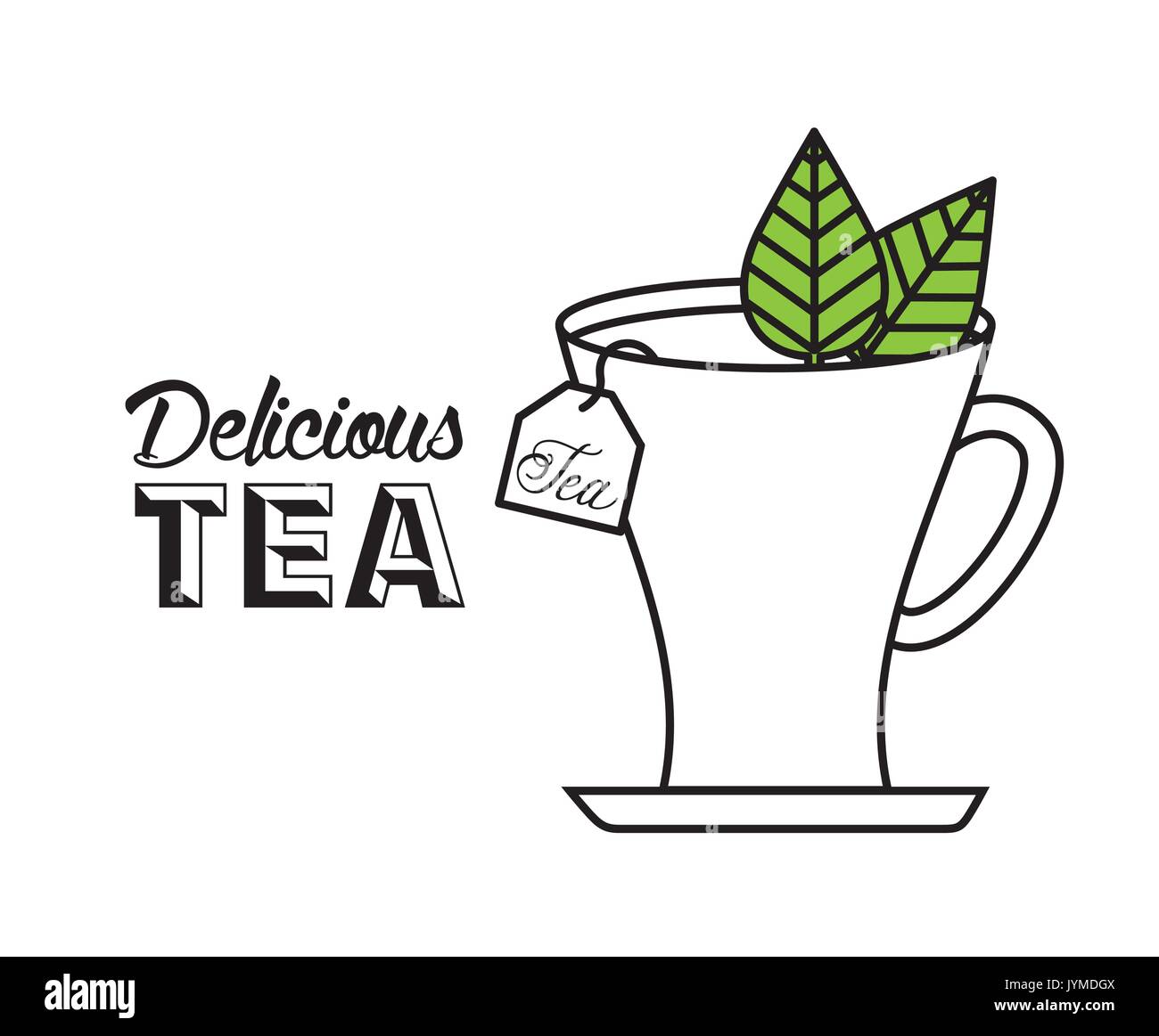 delicious tea design  Stock Vector