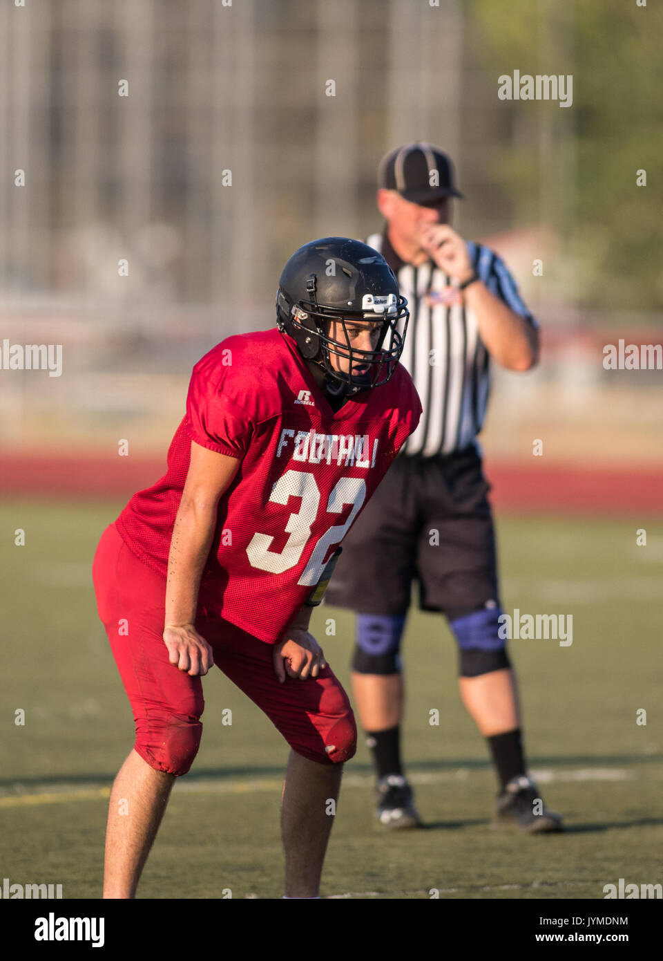 Football action with Shasta vs. Foothill High School in Palo Cedro