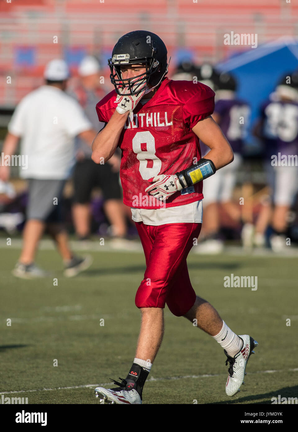 Football action with Shasta vs. Foothill High School in Palo Cedro