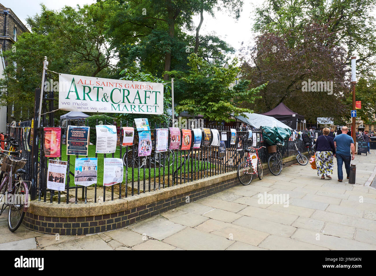 Art And Craft Market, All Saints Garden, Trinity Street, Cambridge, UK Stock Photo