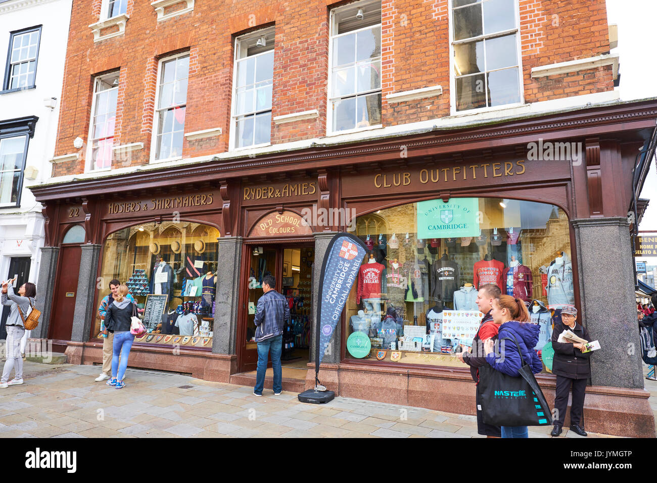Ryder And Amies Shirtmakers And Supplier Of Official University Clothing, Kings Parade, Cambridge, UK Stock Photo