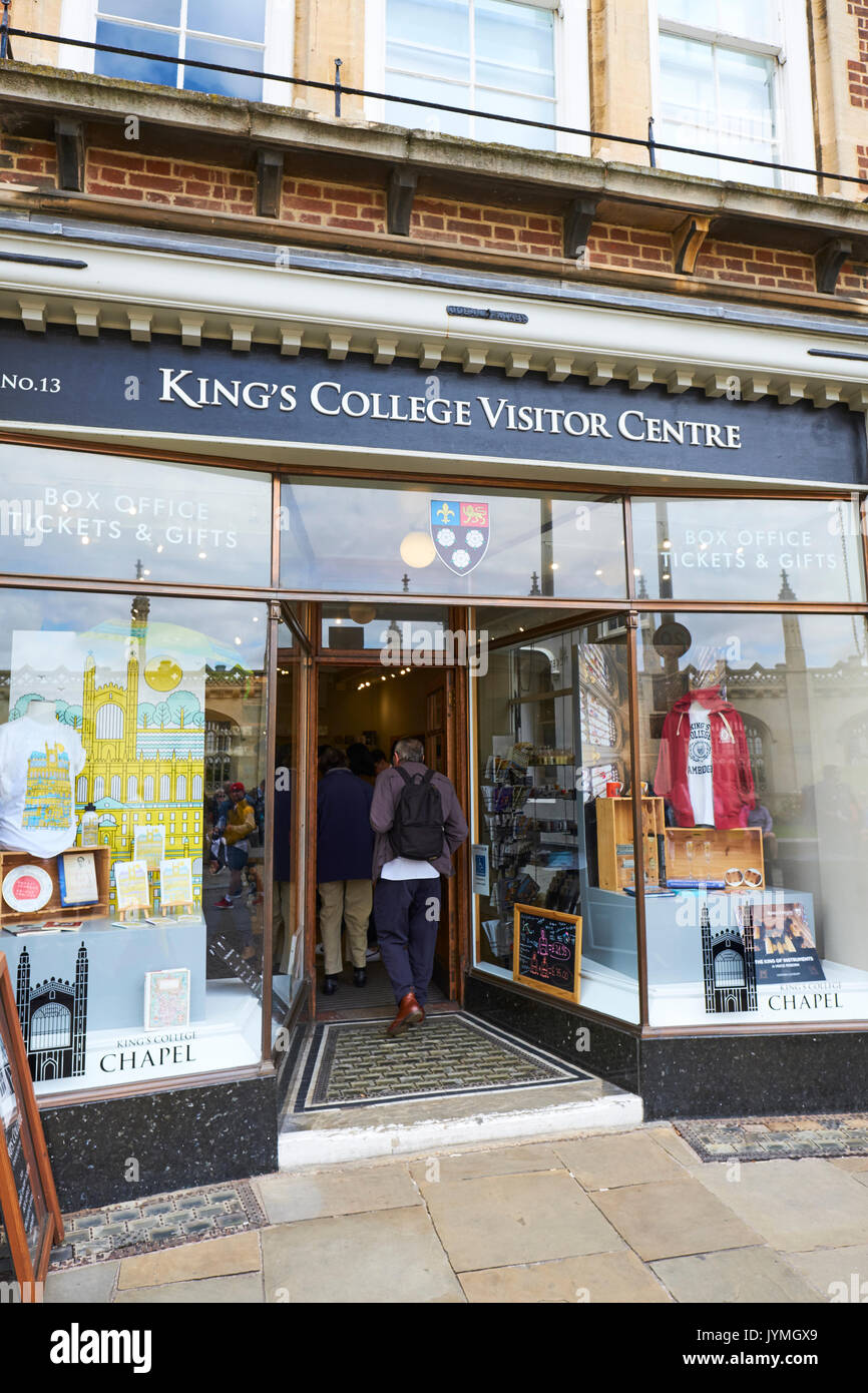 Kings College Visitor Centre, Kings Parade, Cambridge, UK Stock Photo