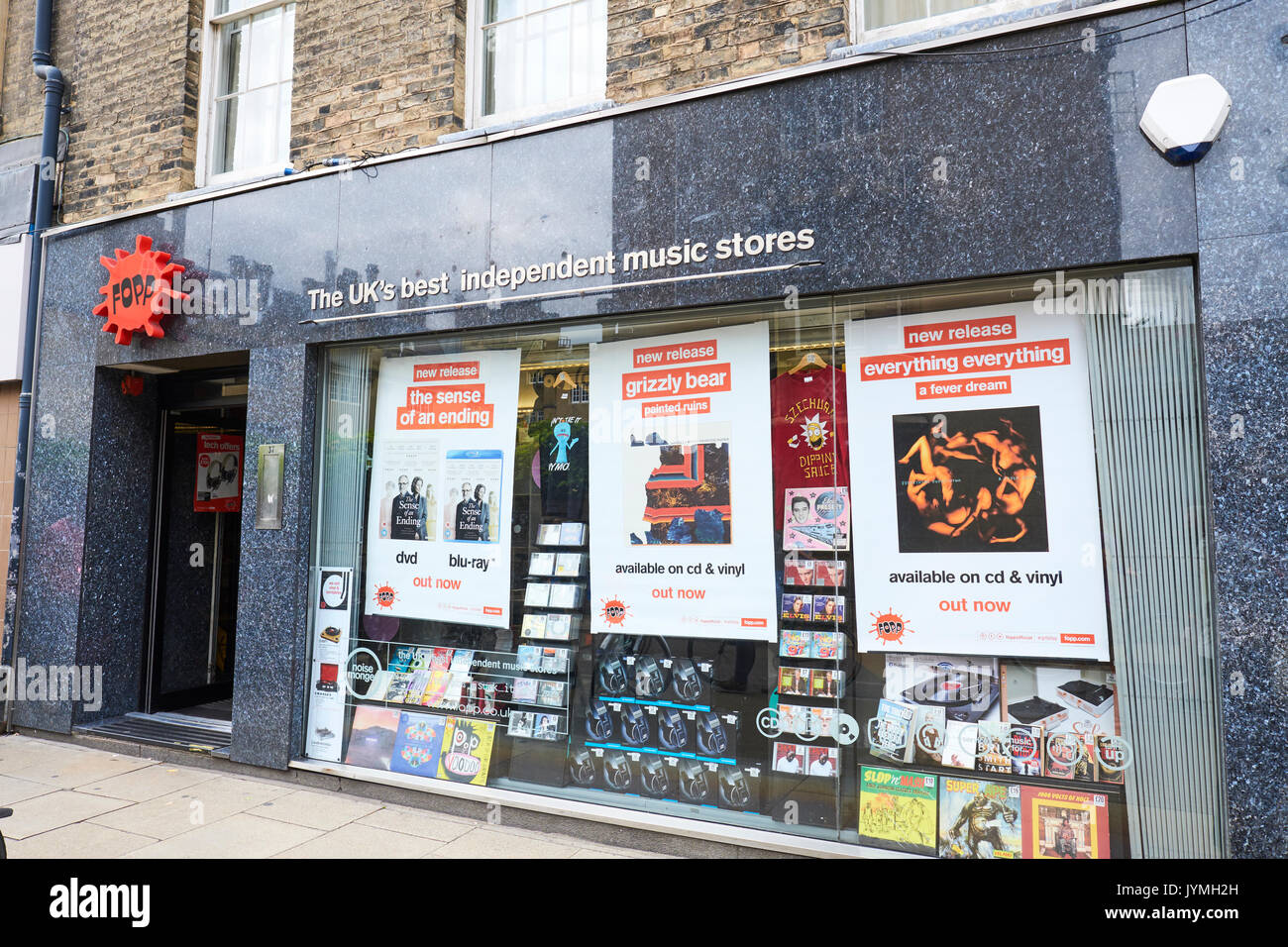 FOPP Independent Music Store, Sidney Street, Cambridge, UK Stock Photo
