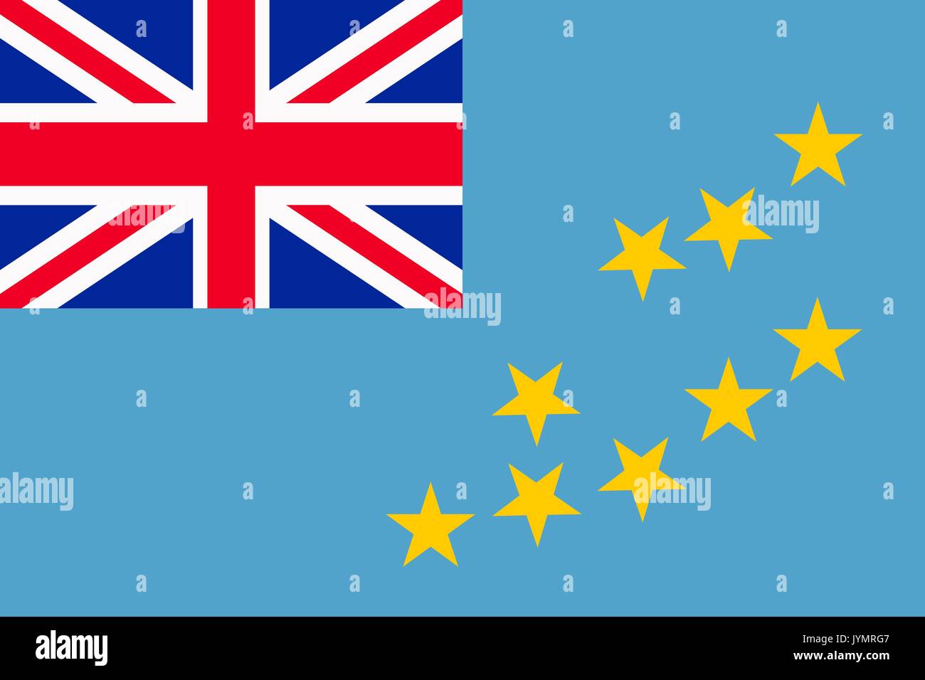 Flag of Tuvalu Stock Vector