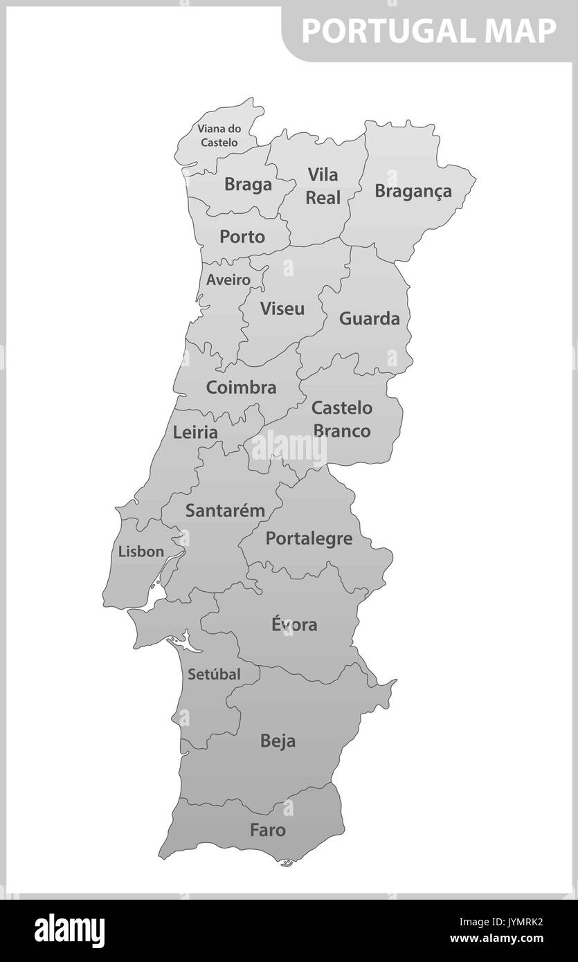 Portugal Map of Regions and Provinces 