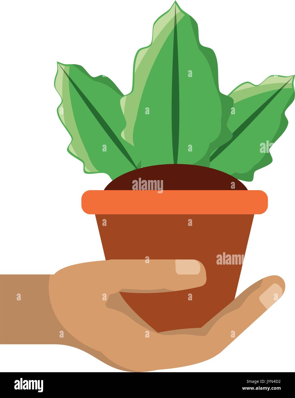 Plant in pot vector illustration Stock Vector Image & Art - Alamy