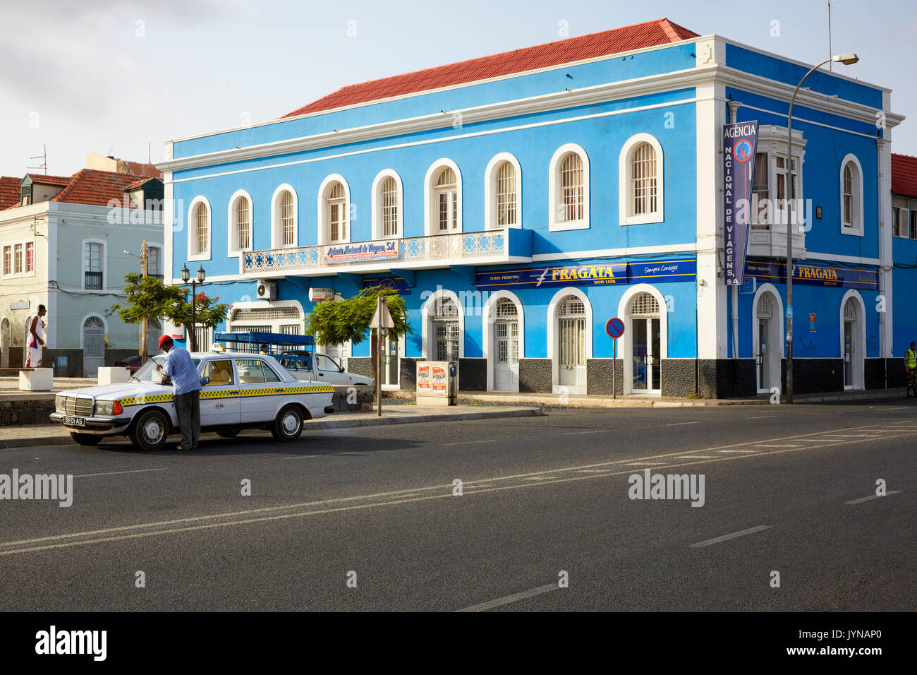 Casa Azul, Mindelo, Sao Vicente, Cape Verde (Cabo Verde), Africa Stock Photo