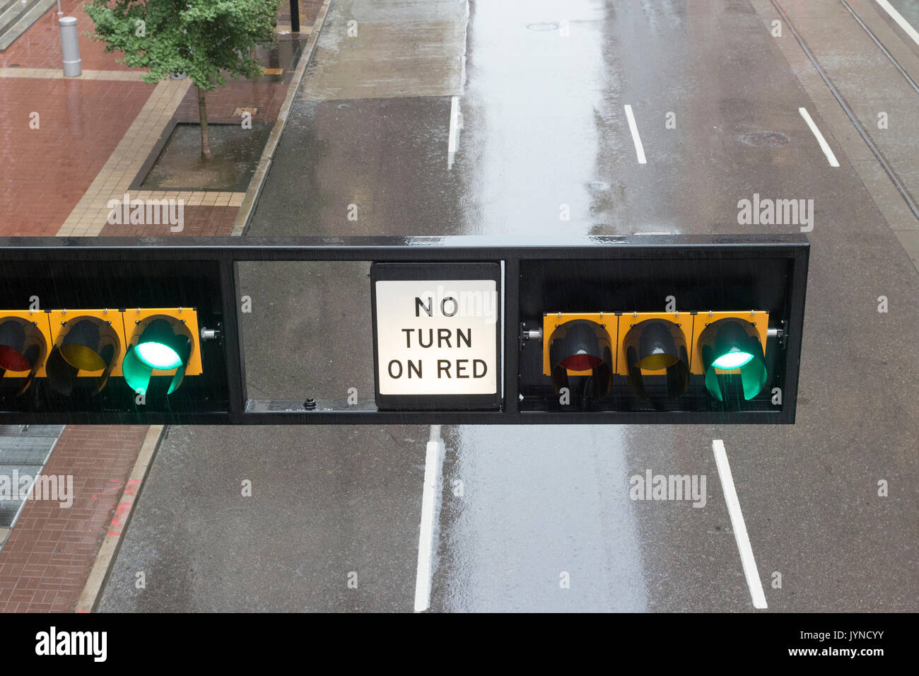 No turn on red sign Stock Photo Alamy
