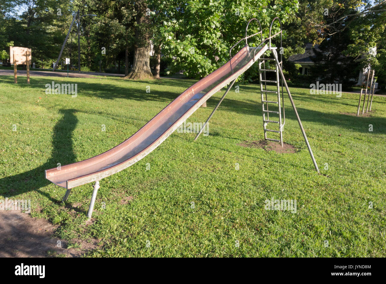 Image of an american made kids slide Stock Photo
