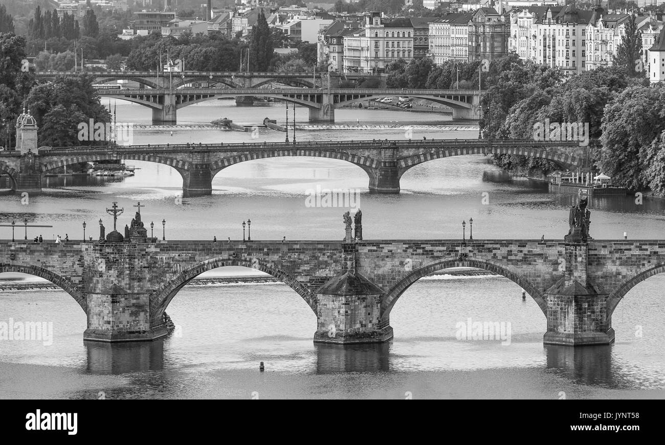 Vltava River, Prague Stock Photo