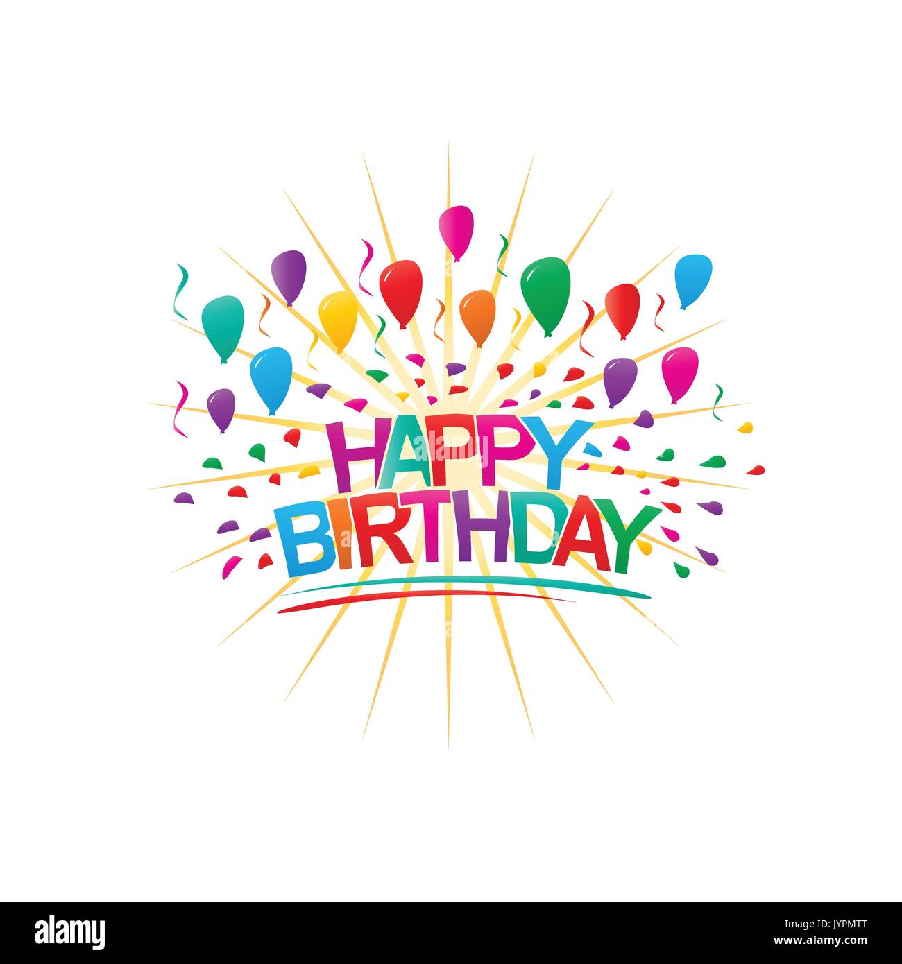 Happy Birthday Illustration With Balloons And Confetti Illustration Design Isolated On White Background Stock Vector Image Art Alamy Happy Birthday Illustration With Balloons And Confetti Illustration Design Isolated On White Background Stock Vector Image Art Alamy