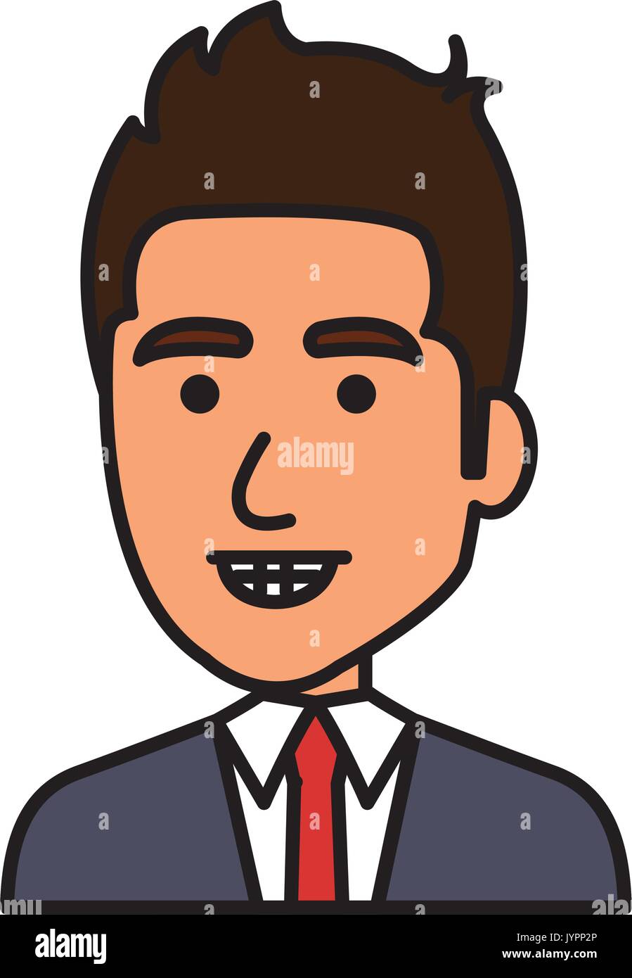 elegant businessman avatar character vector illustration design Stock ...