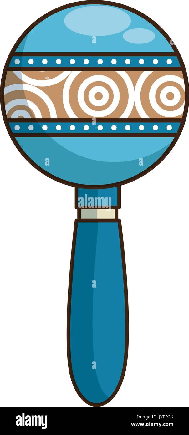 Baby rattle toy over white background vector illustration Stock Vector ...