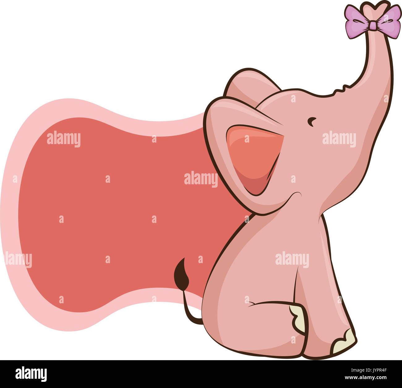 baby shower card with cute elephant icon over white background vector ...
