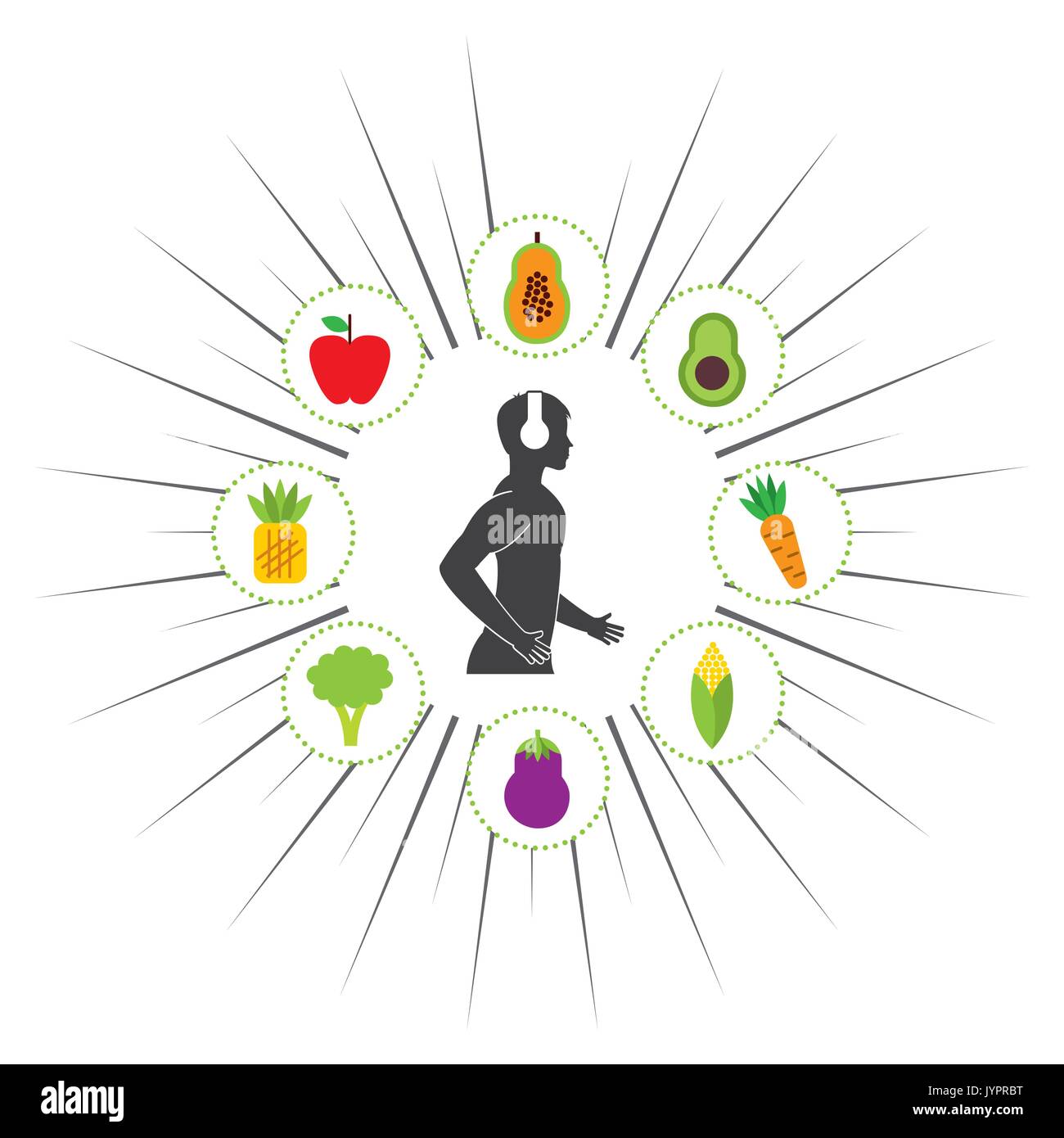 healthy lifestyle design Stock Vector Image & Art - Alamy