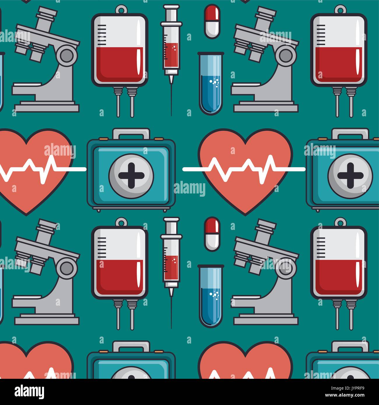background with medical related icons vector illustration Stock Vector ...