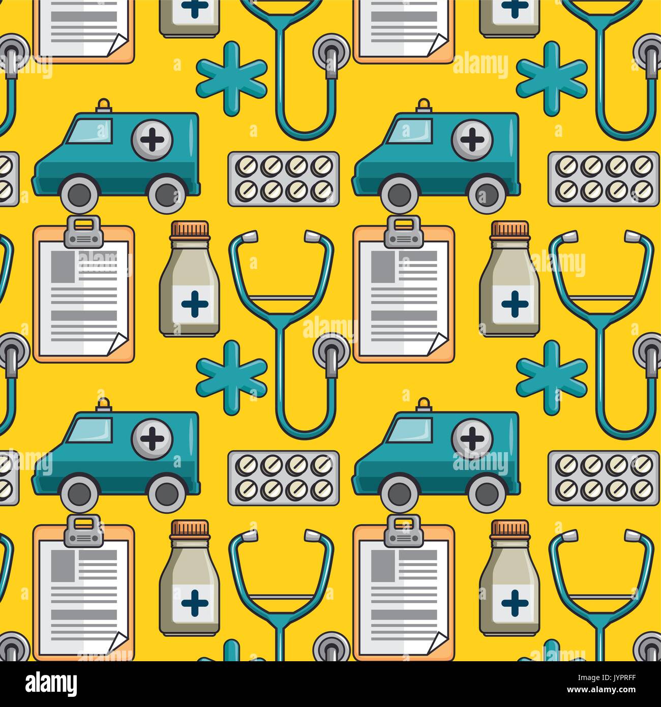 background with medical related icons vector illustration Stock Vector ...
