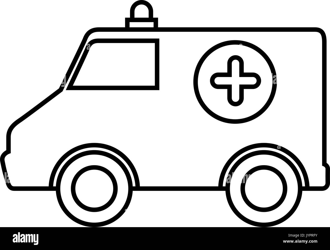 ambulance icon over white background vector illustration Stock Vector