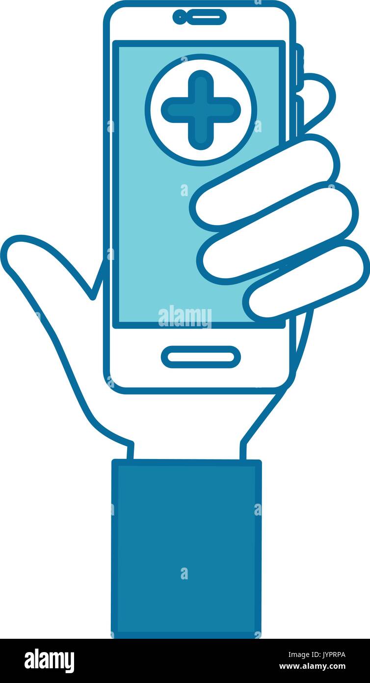 smartphone with medical app icon Stock Vector Image & Art - Alamy