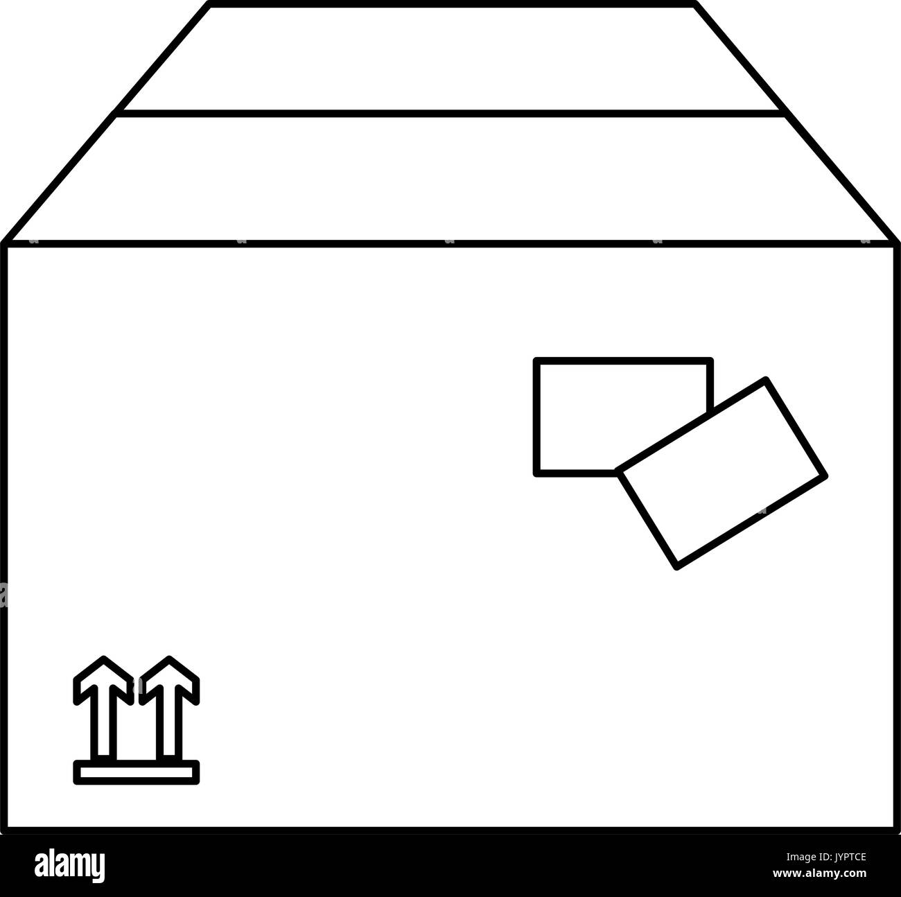 Carton Box Icon Stock Vector Image Art Alamy