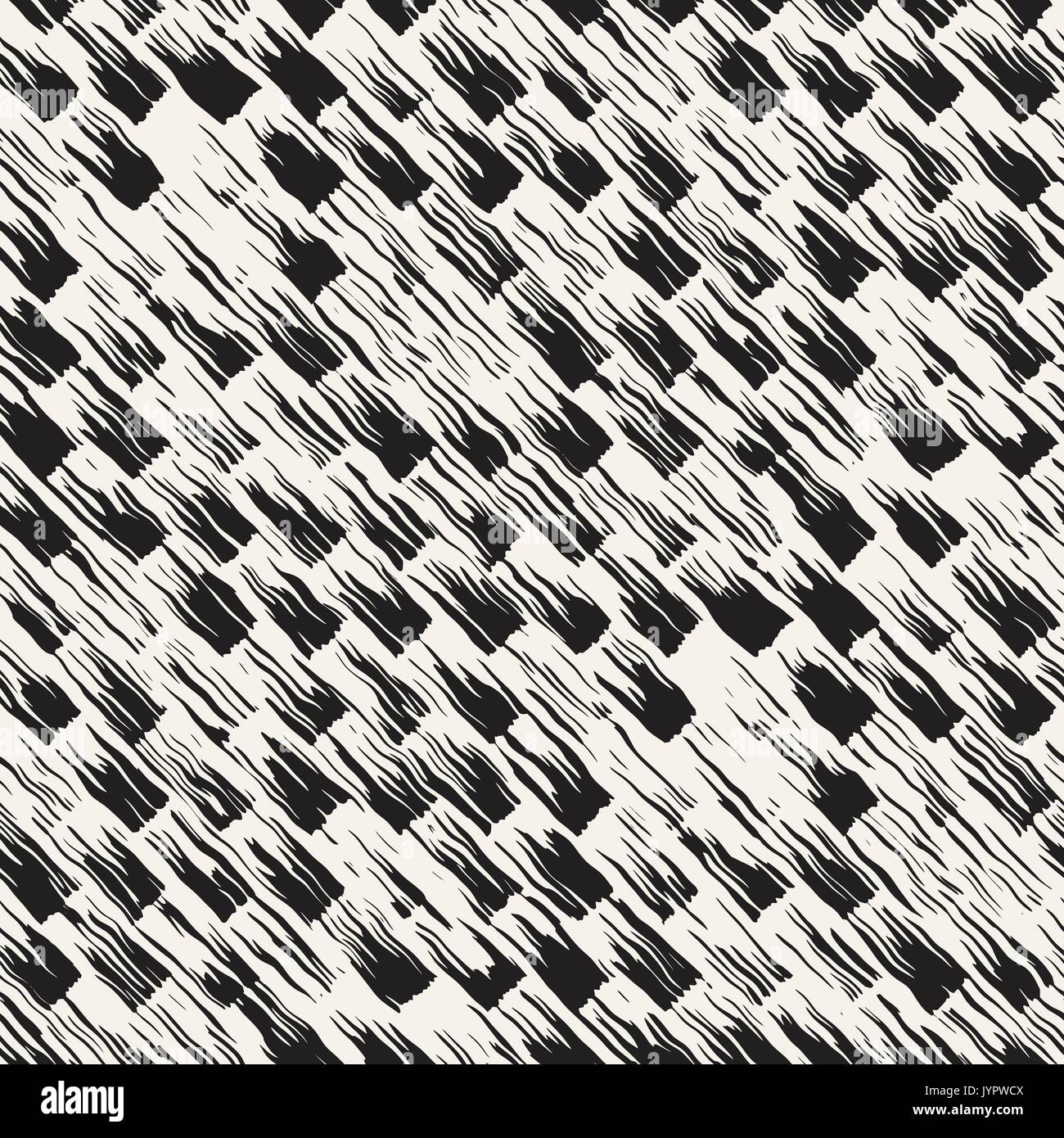 Vector seamless pattern with brush stripes and strokes. Black and white ...