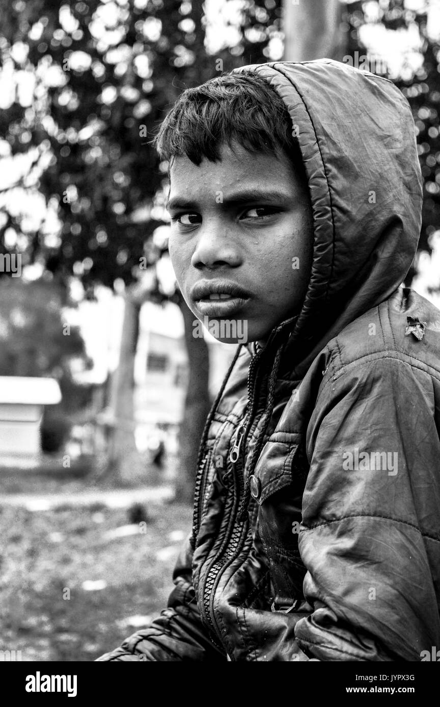 Portrait of stranger boy taken in Jorhat. Stock Photo