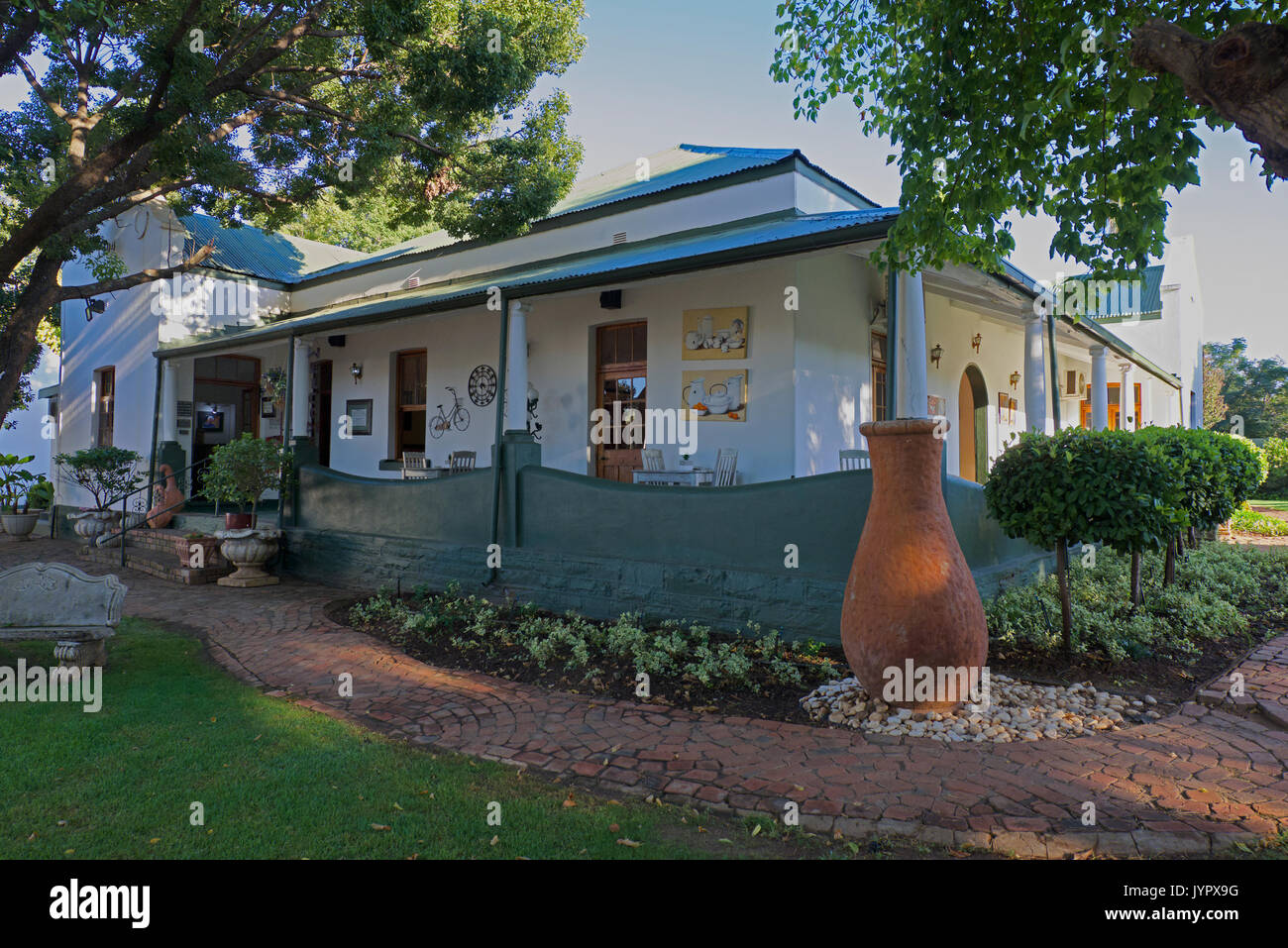 Cape Dutch style house now hotel Zeerust North West Province South Africa Stock Photo