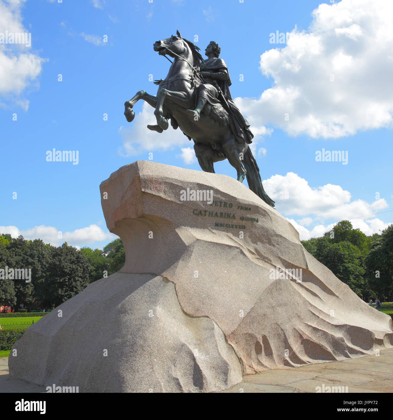 Monument of Peter the Great in Saint-Petersburg, Russia Stock Photo