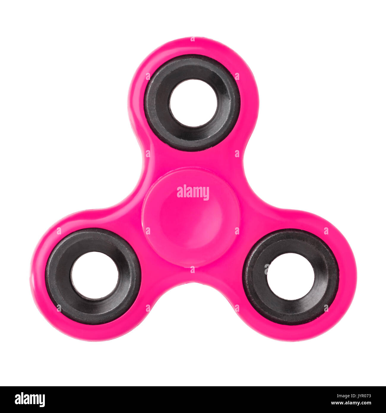 Pink spinner isolated on white background Stock Photo