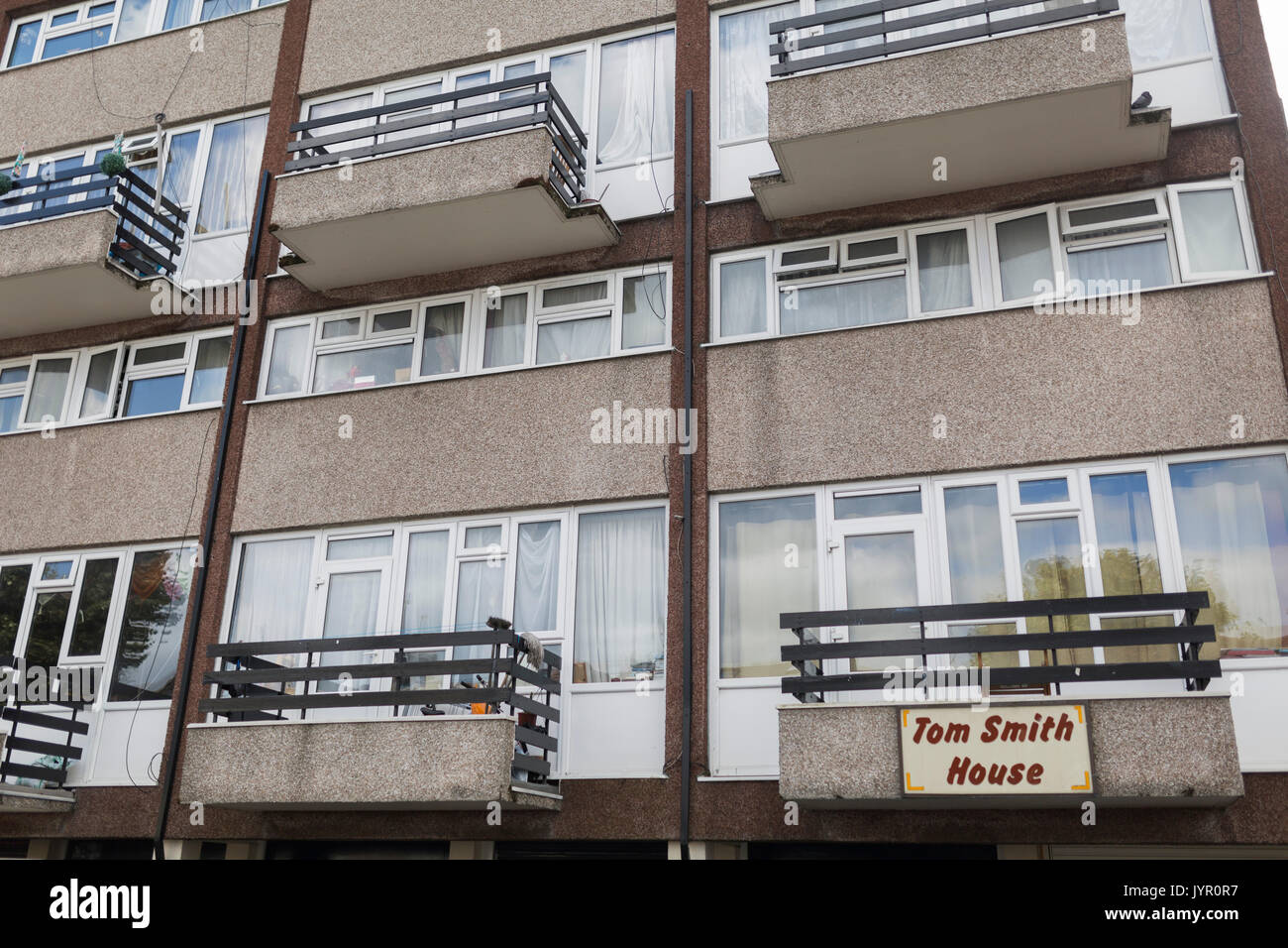 View of exterior of Tom Smith House in Walthamstow, NorthEast London