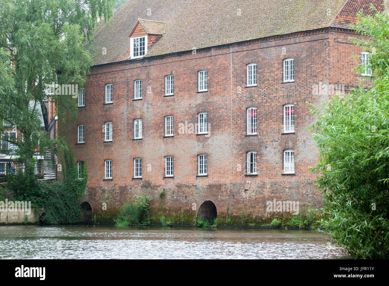 An old Mill House on the River Wey at Guildford, Surrey, England Stock