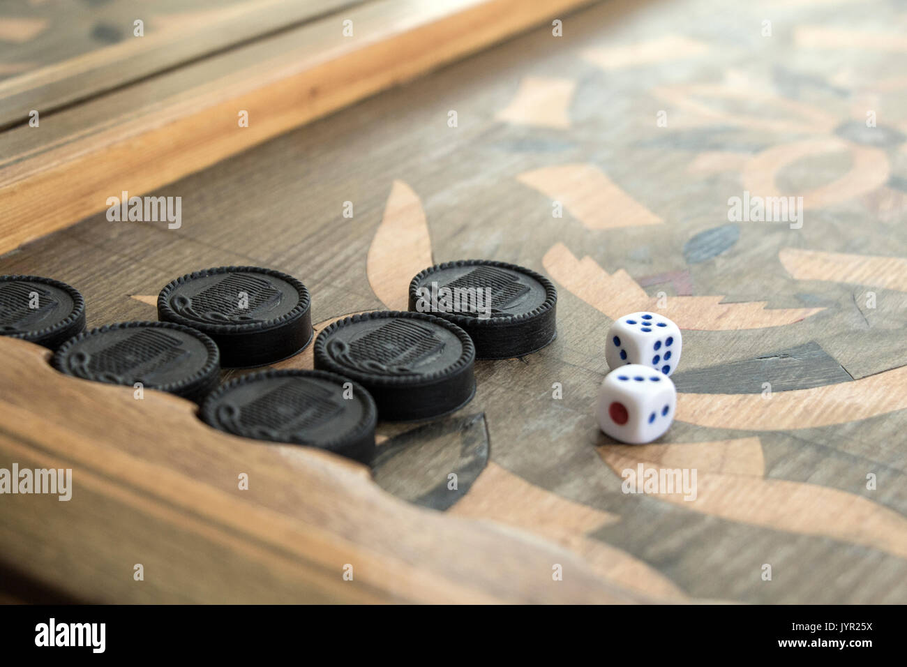 Board for a game of backgammon Stock Photo