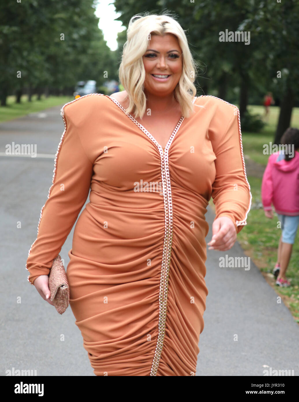 gemma collins orange dress Gemma Collins reveals the inspiration behind extreme power shoulder orange dress
