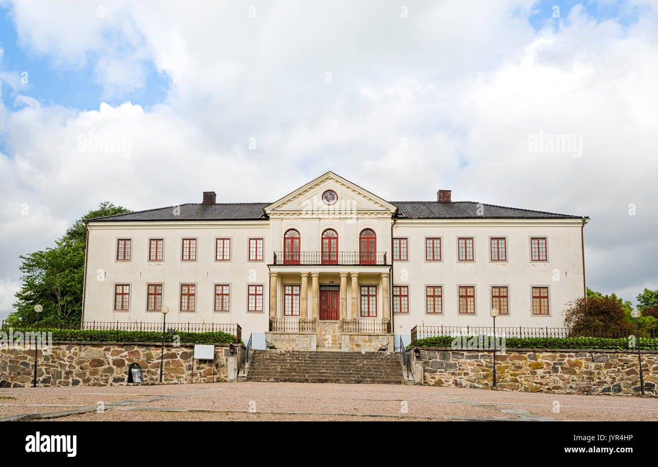 Exterior of the front architecture of Nääs Castle (Nääs Slott), Västergötland, Sweden Stock Photo