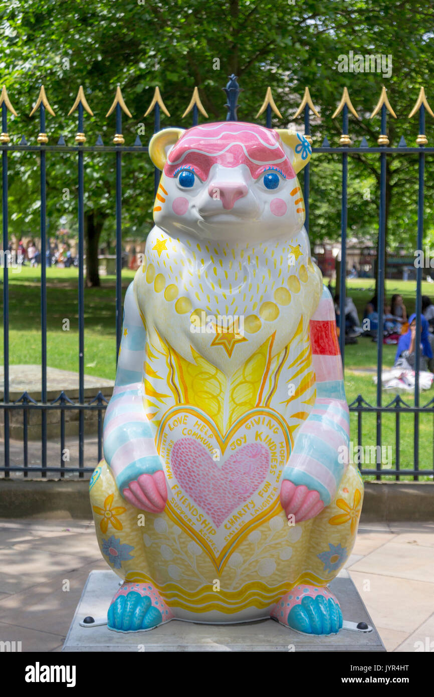 Bear statues or sculptures in a temporary summer exhibition, Big Sleuth