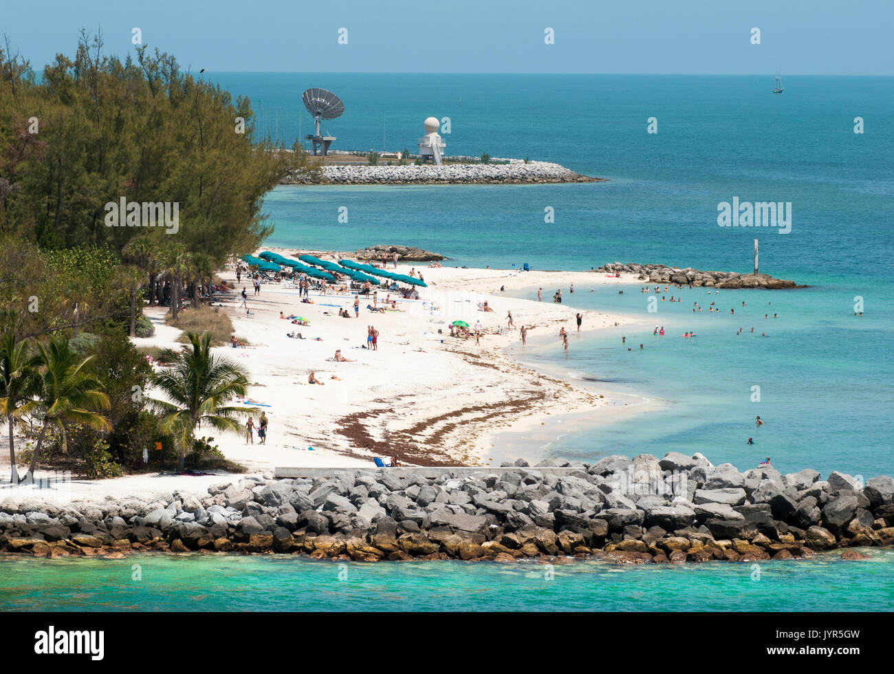 The beach of Fort Zachary Taylor Historic State Park in Key West town  (Florida Stock Photo - Alamy