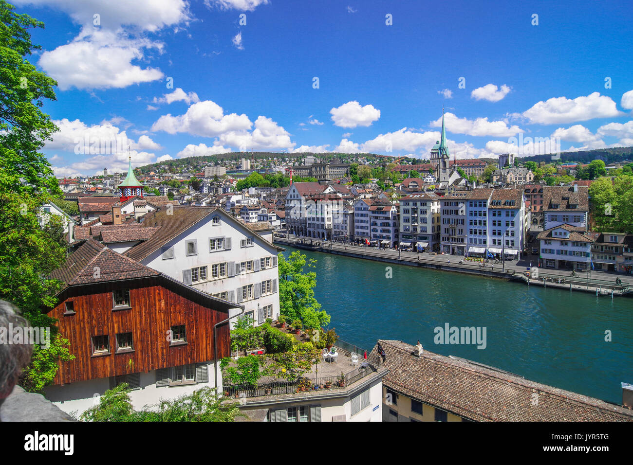 Panorama View Of Zurich s Old Town And The River Limmat From The panorama-view-of-zurich-s-old-town-and-the-river-limmat-from-the